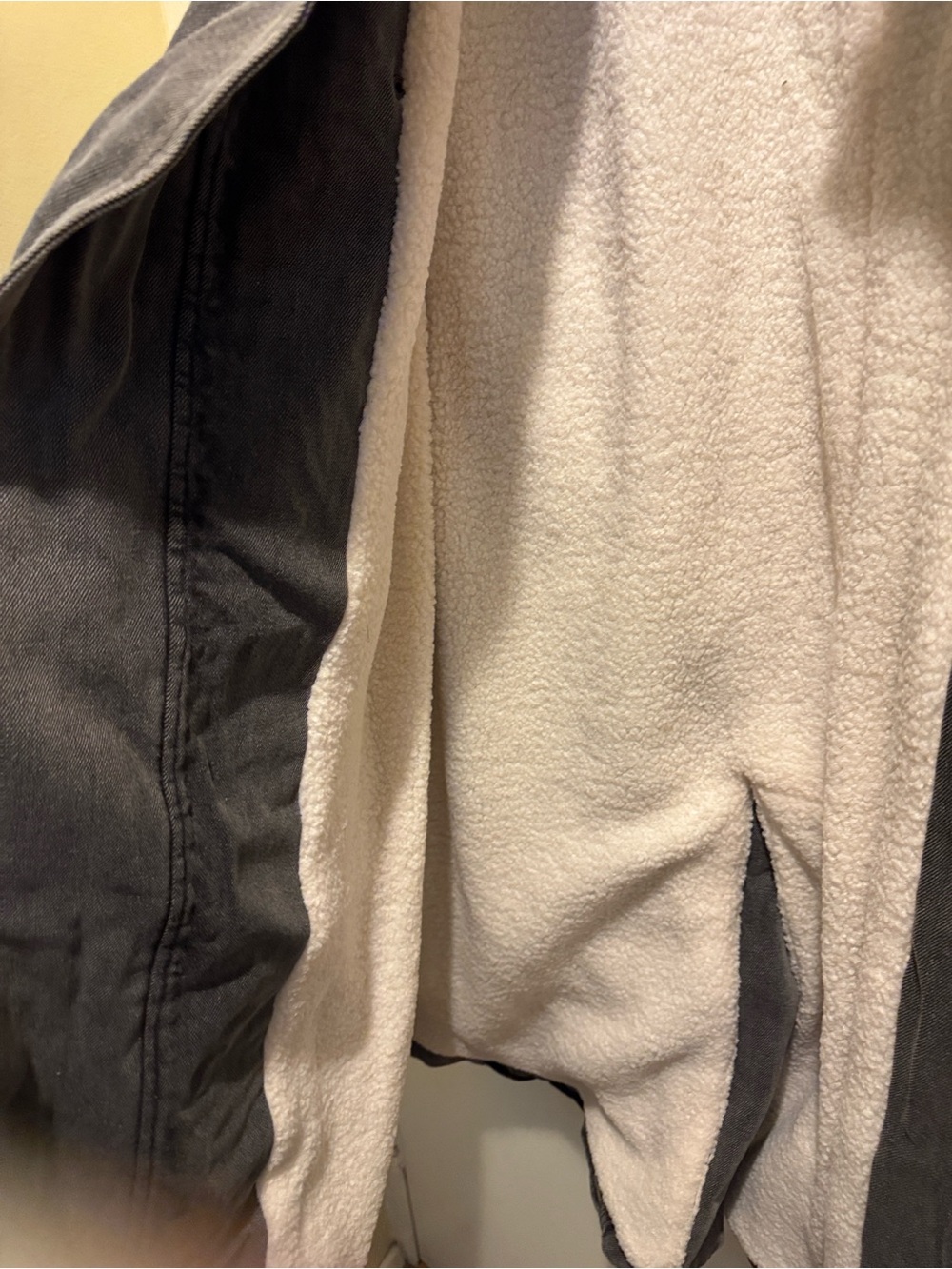 AKIRA Washed Gray Patchwork Trench Coat. - Picture 4 of 8